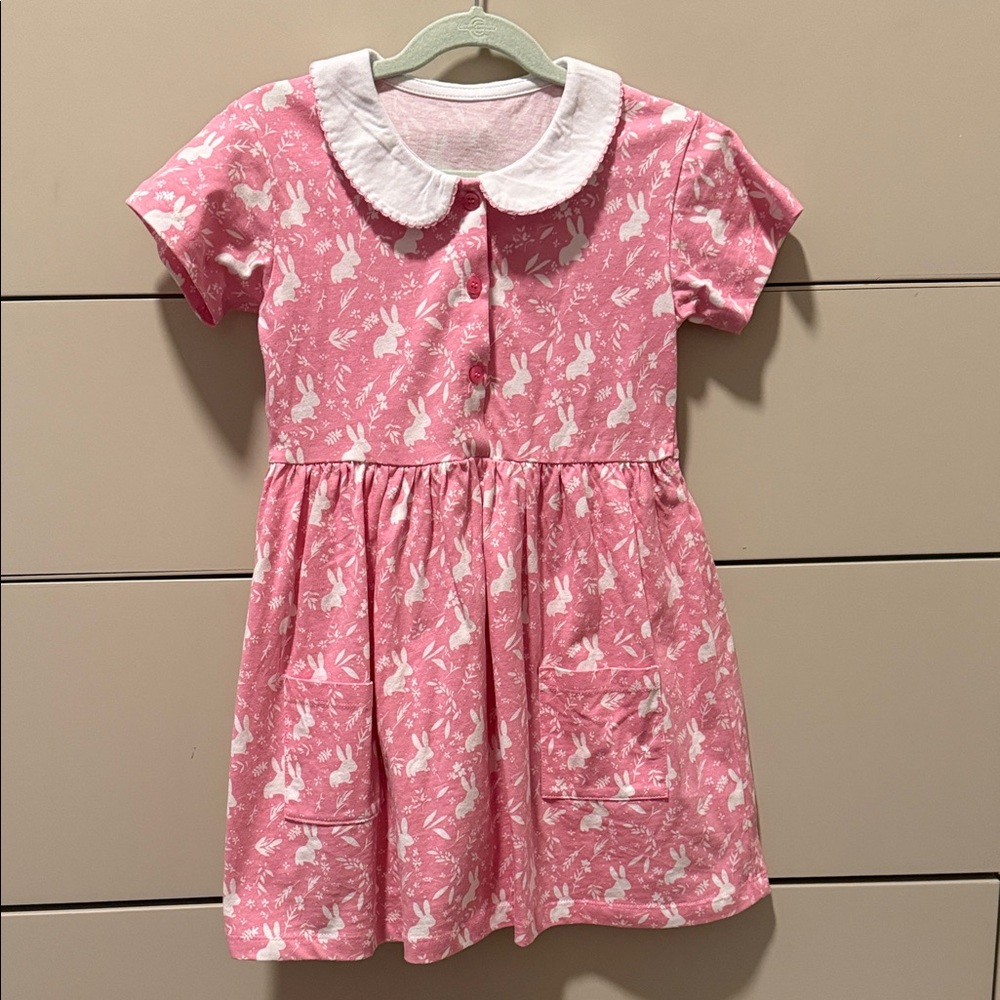 Adorable 100 percent cotton Bunny dress size 5y